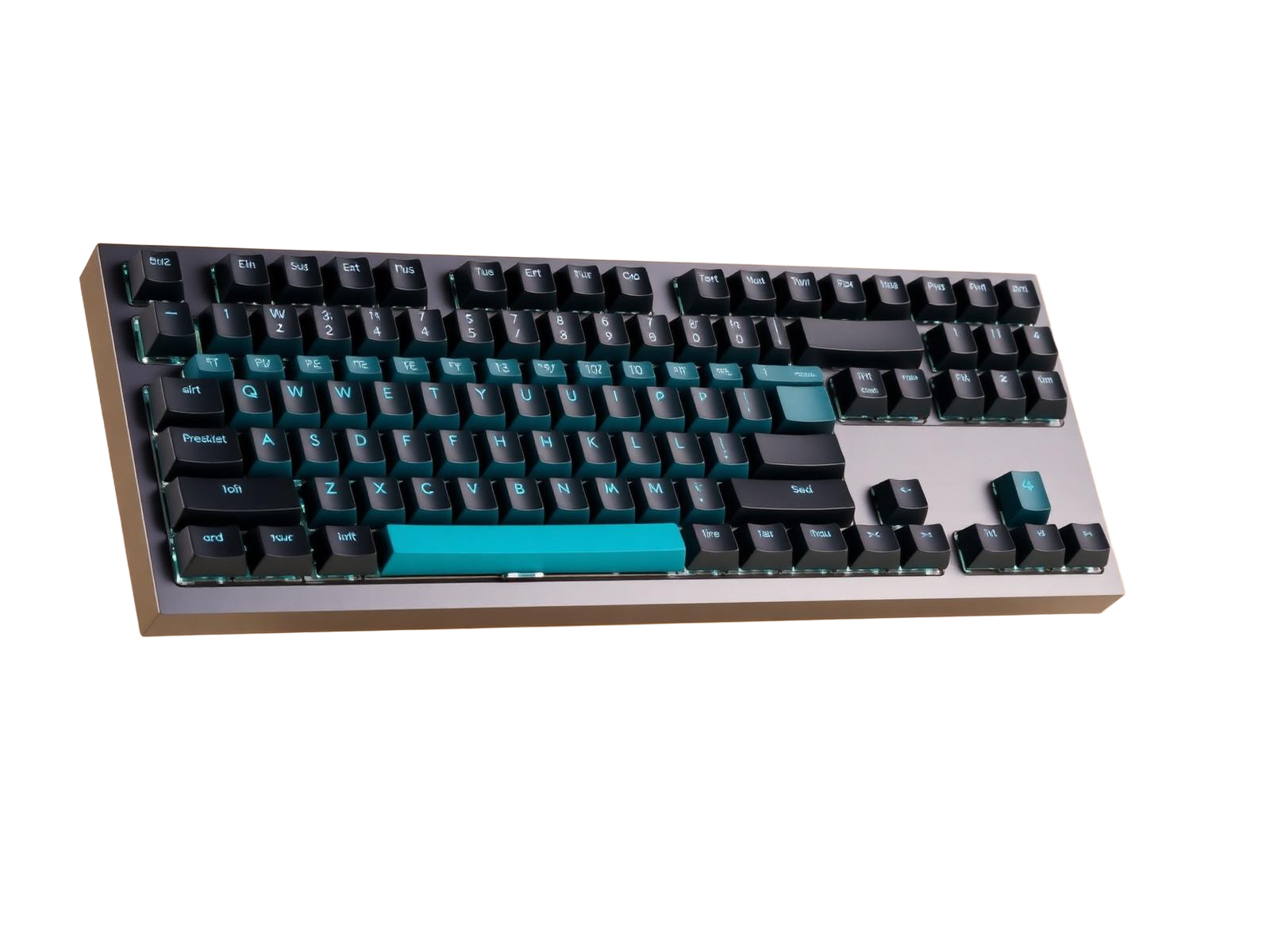 Ducky TKL Cyan mechanical keyboard